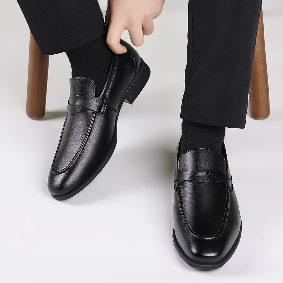 Men's Slip-On Casual Loafers Business Dress Shoes All-Season