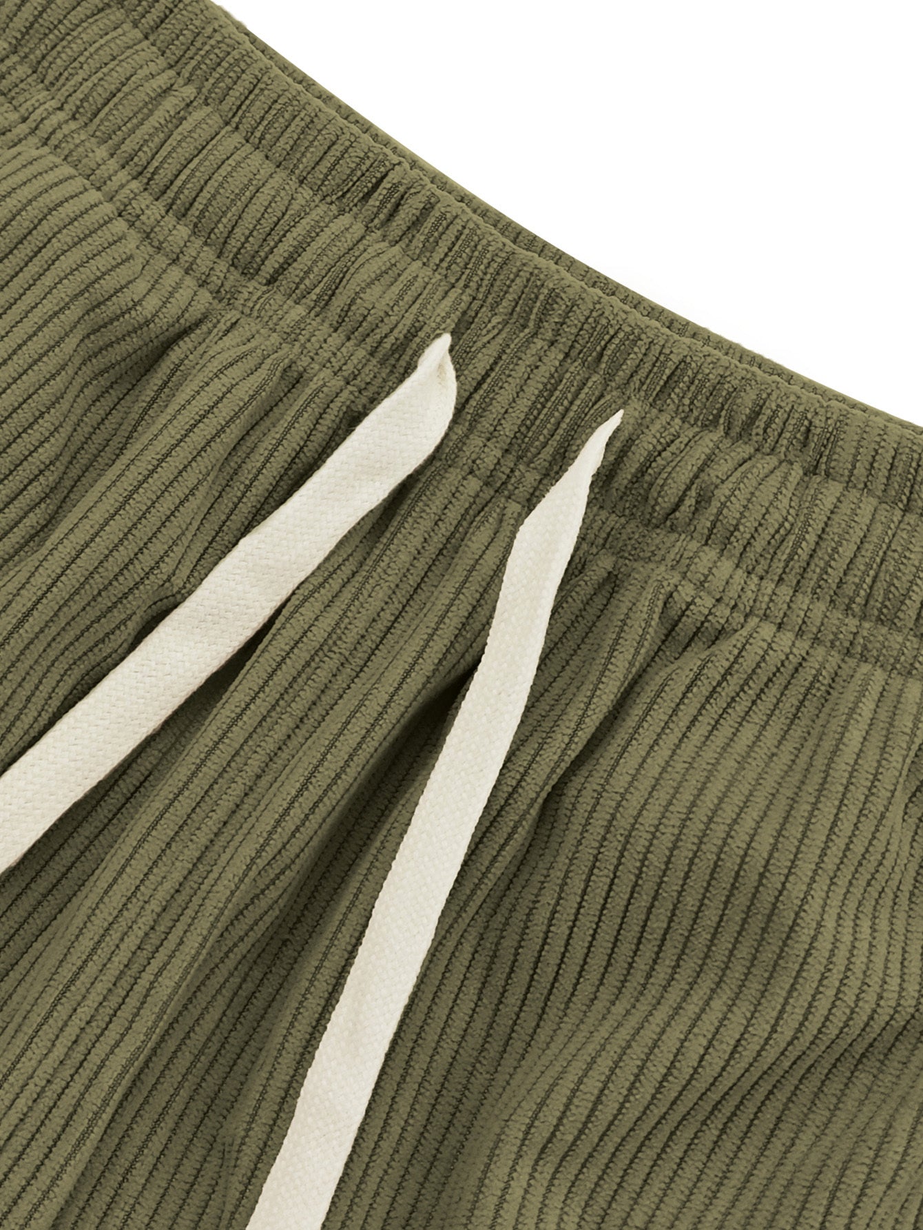 Women’s Lightweight Corduroy Casual Summer Shorts with Drawstring Wais