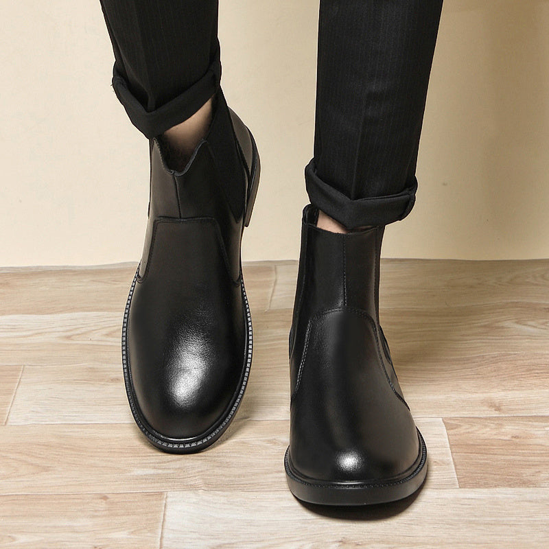 Men's Stylish PU Leather Cross-Border Riding Boots