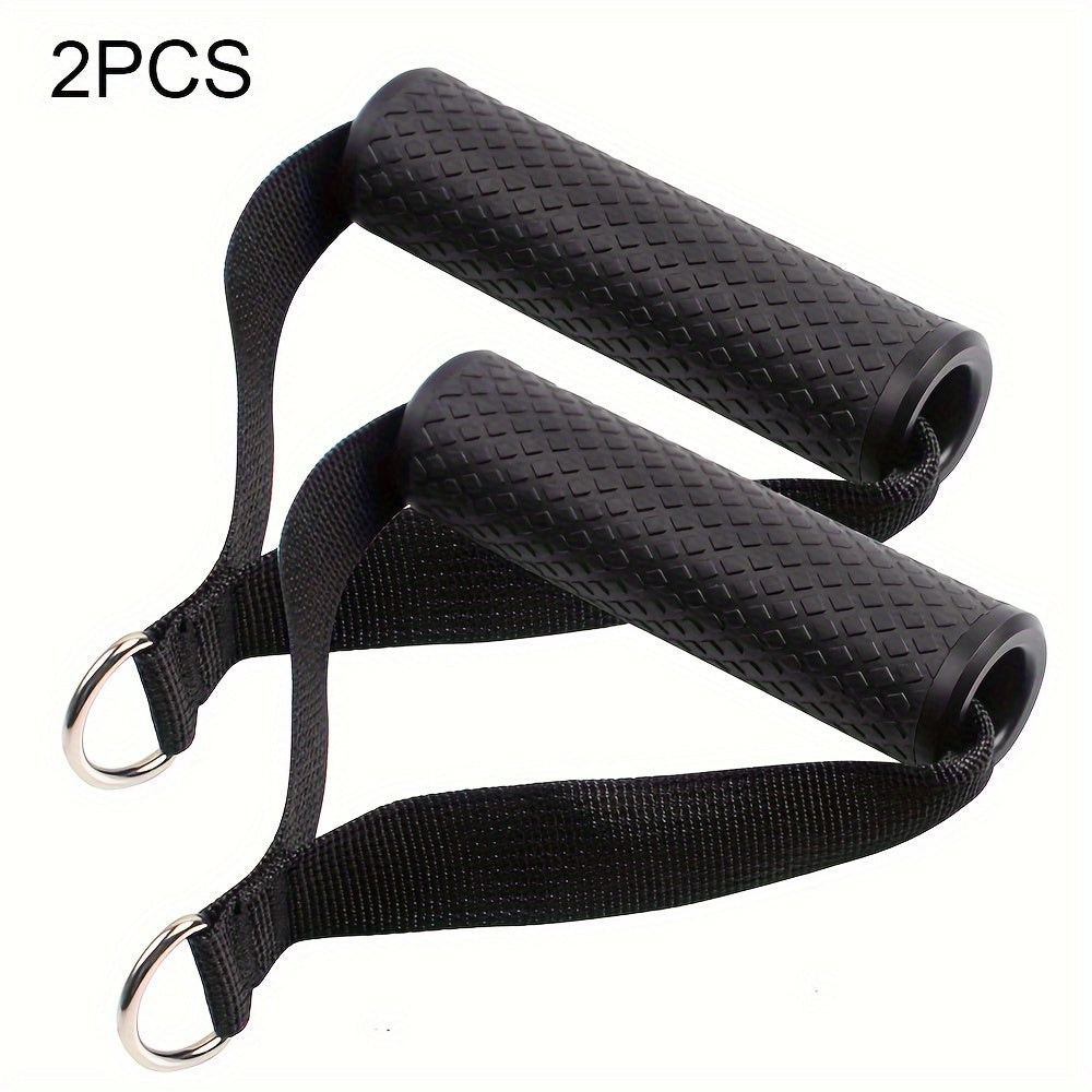 2pcs Gym Resistance Band Handles with Anti-Slip Grip