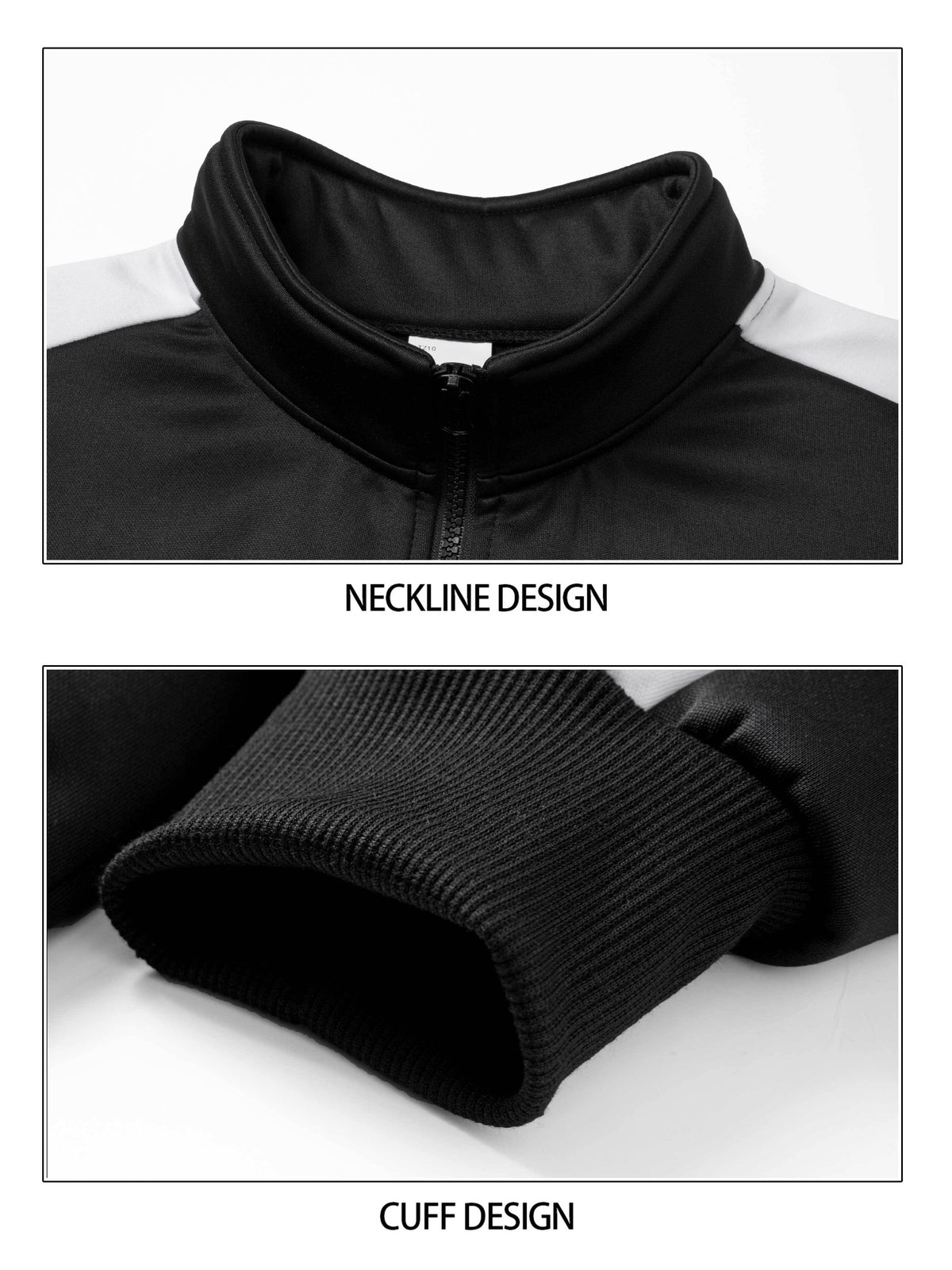 Men's Autumn Winter Stand Collar Zipper Jacket & Pants Set