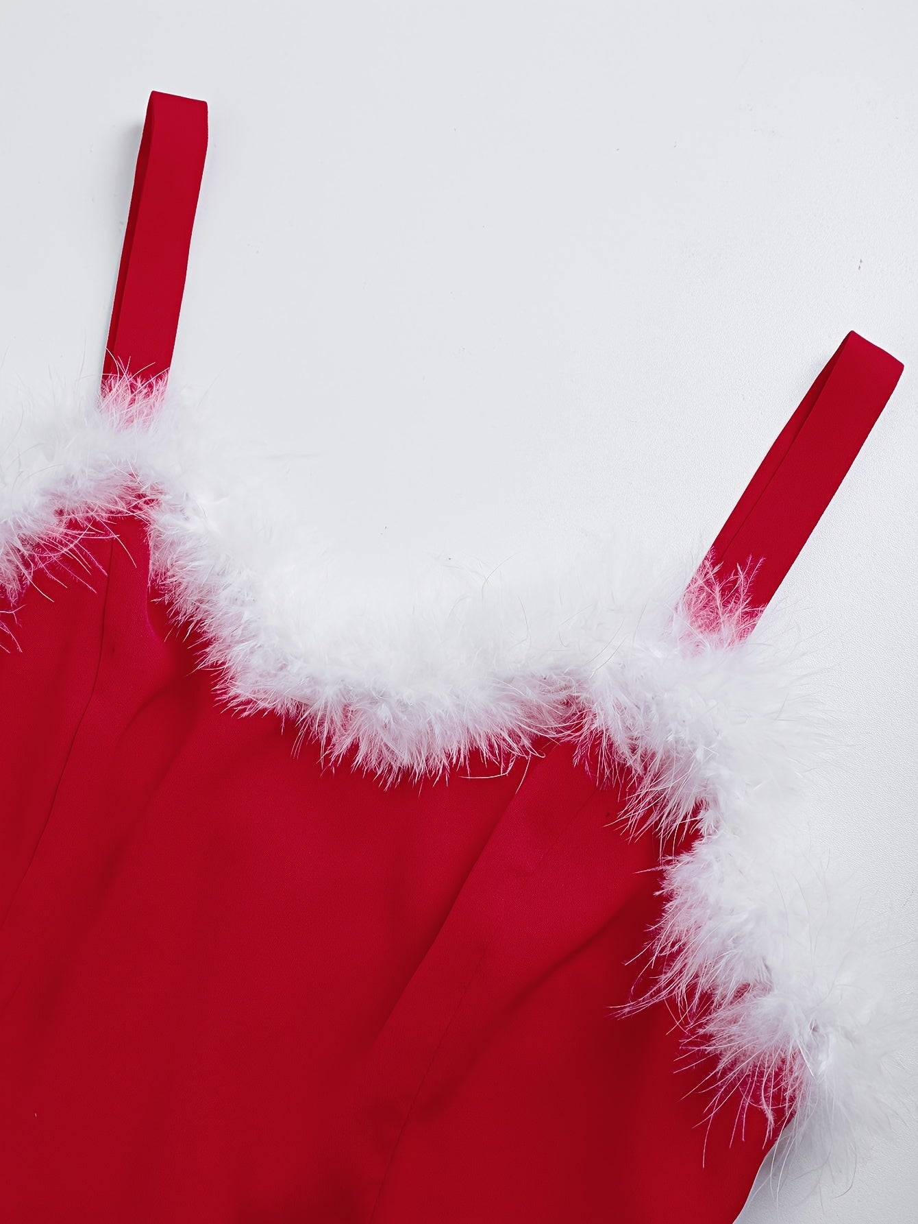 2025 New Christmas Party Event Gathering Date Plush Trim Sweet Sexy Women's Skirt Set