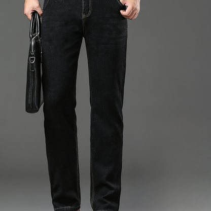 High-quality Men's Denim Trousers, Business Style, Elastic Men's Pants, New Autumn/winter Fashion Trend