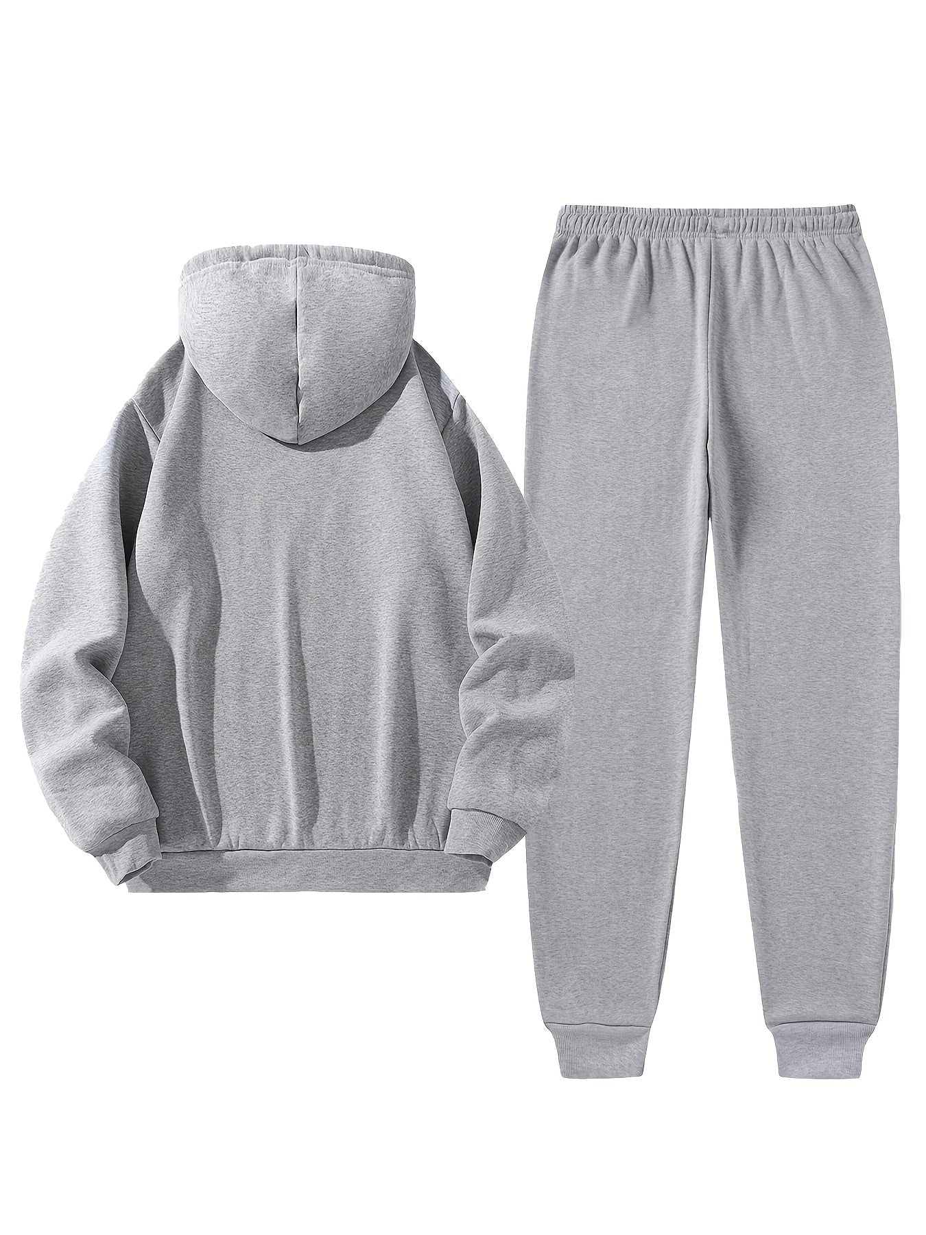 Men's Casual 3-Piece Polyester Hoodie and Jogger Set