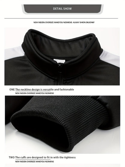 Men's Slim-Fit Full-Zip Softshell Jacket with Stand Collar