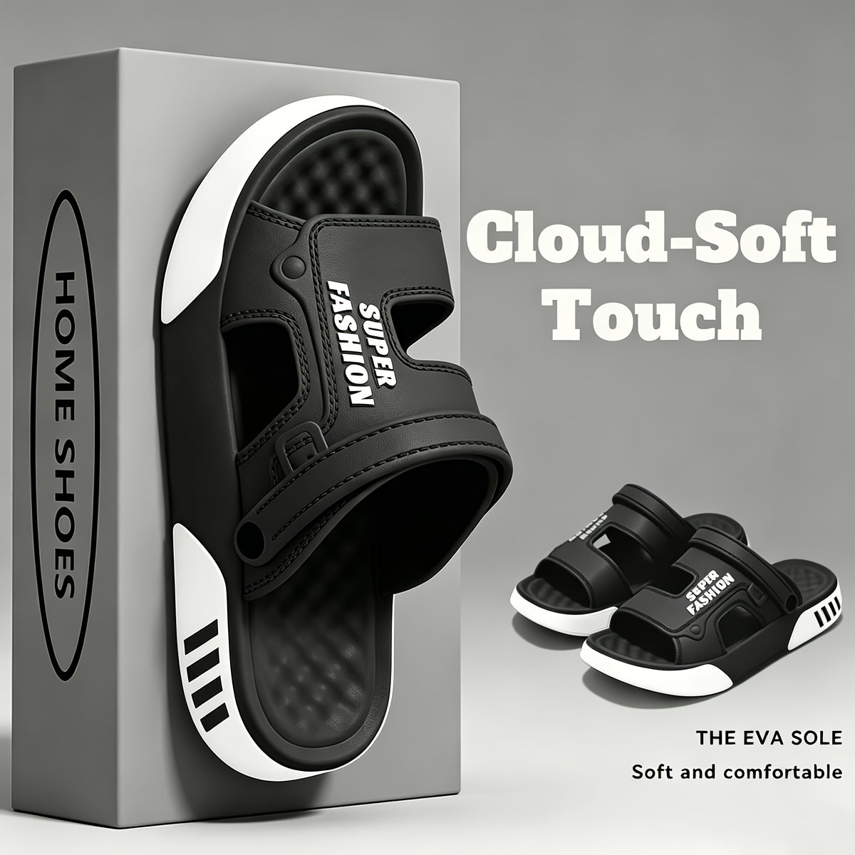Men's Lightweight Sport Sandals with Cushioned EVA Footbed