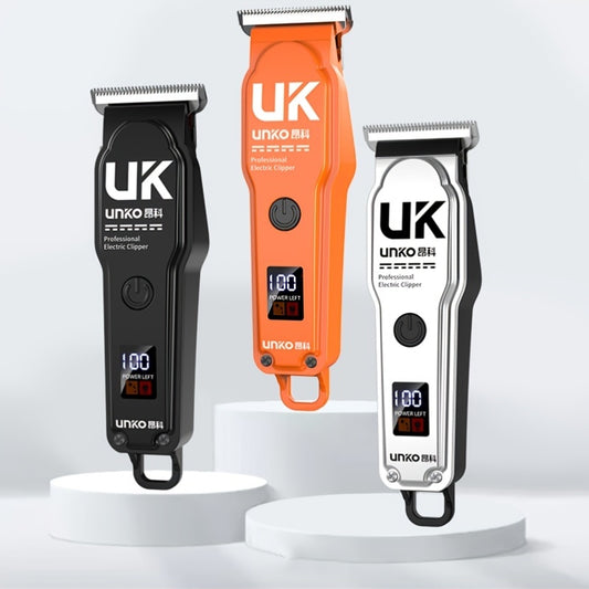 Electric Hair Cutting Tool, Featuring a Clipper, Carving Capabilities, And an Automatic Function, Available in Multiple Colors for Adults, Including Orange.