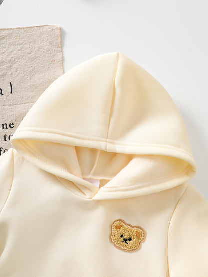 Baby Boys' Velvet Hoodie Set for Fall and Winter Casual Wear
