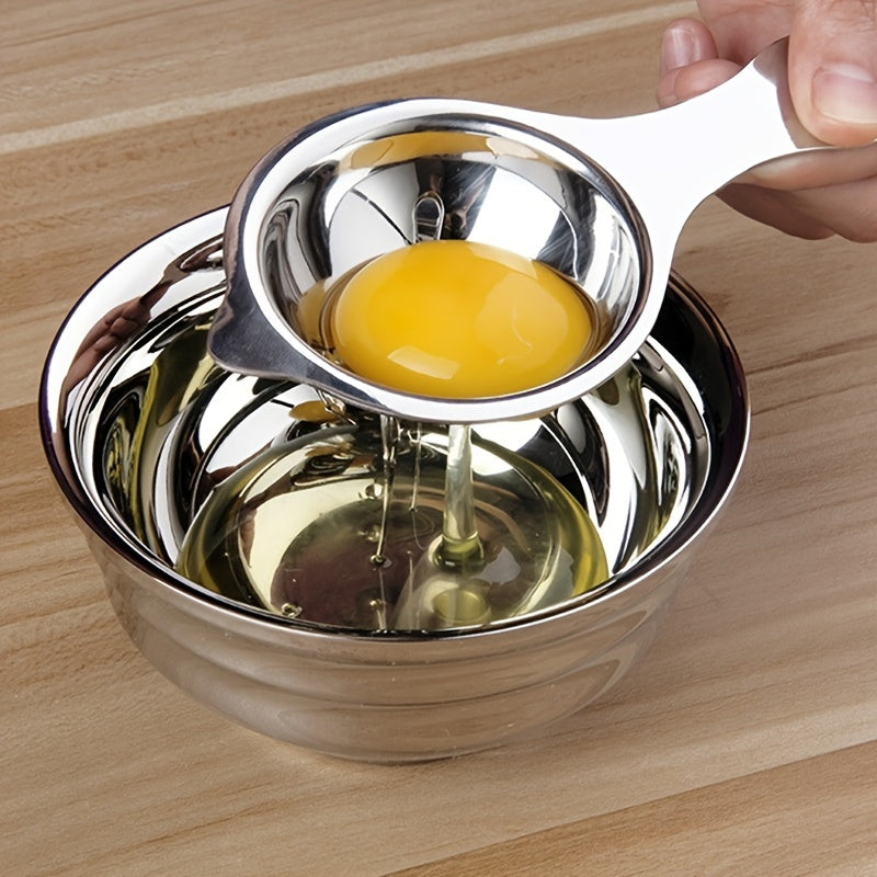 1pc, Premium Stainless Steel Egg Yolk Separator For Restaurant Kitchen- Easy Egg Yolk Filter And Divider Tool For Perfect Cooking And Baking Results - ayq