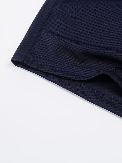 Summer Men'S Casual Sports Short Sleeve T-Shirt and Shorts Set, Comfortable Breathable, Suitable for Outdoor Jogging Running Fitness, Bench. Letter Print Design - 2pcs