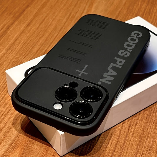 Shockproof TPU iPhone Case with God's Plan Slogan Design - ayq