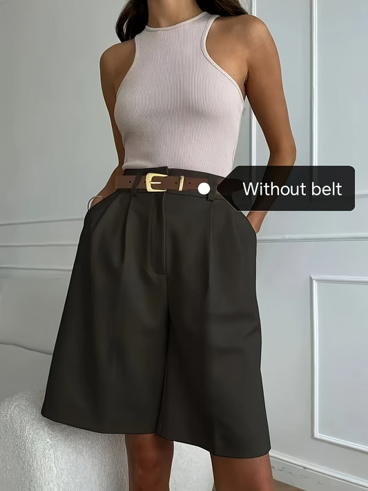 Women's Casual Summer Pocket Shorts in Solid Colors