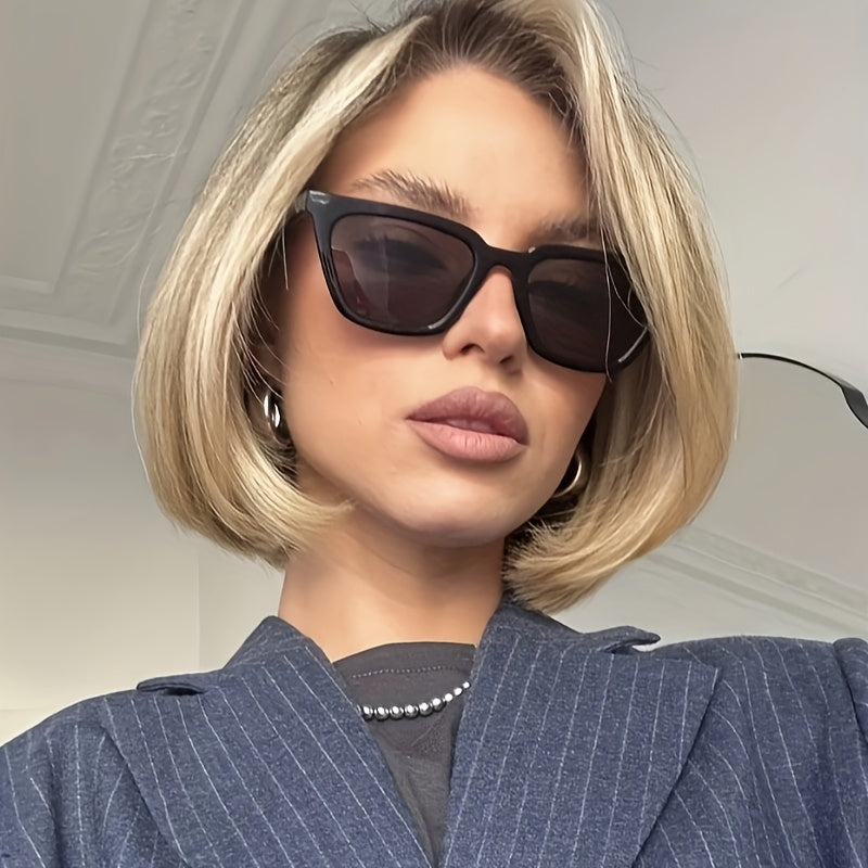 High-End Black and Gray Tinted Glasses for Women
