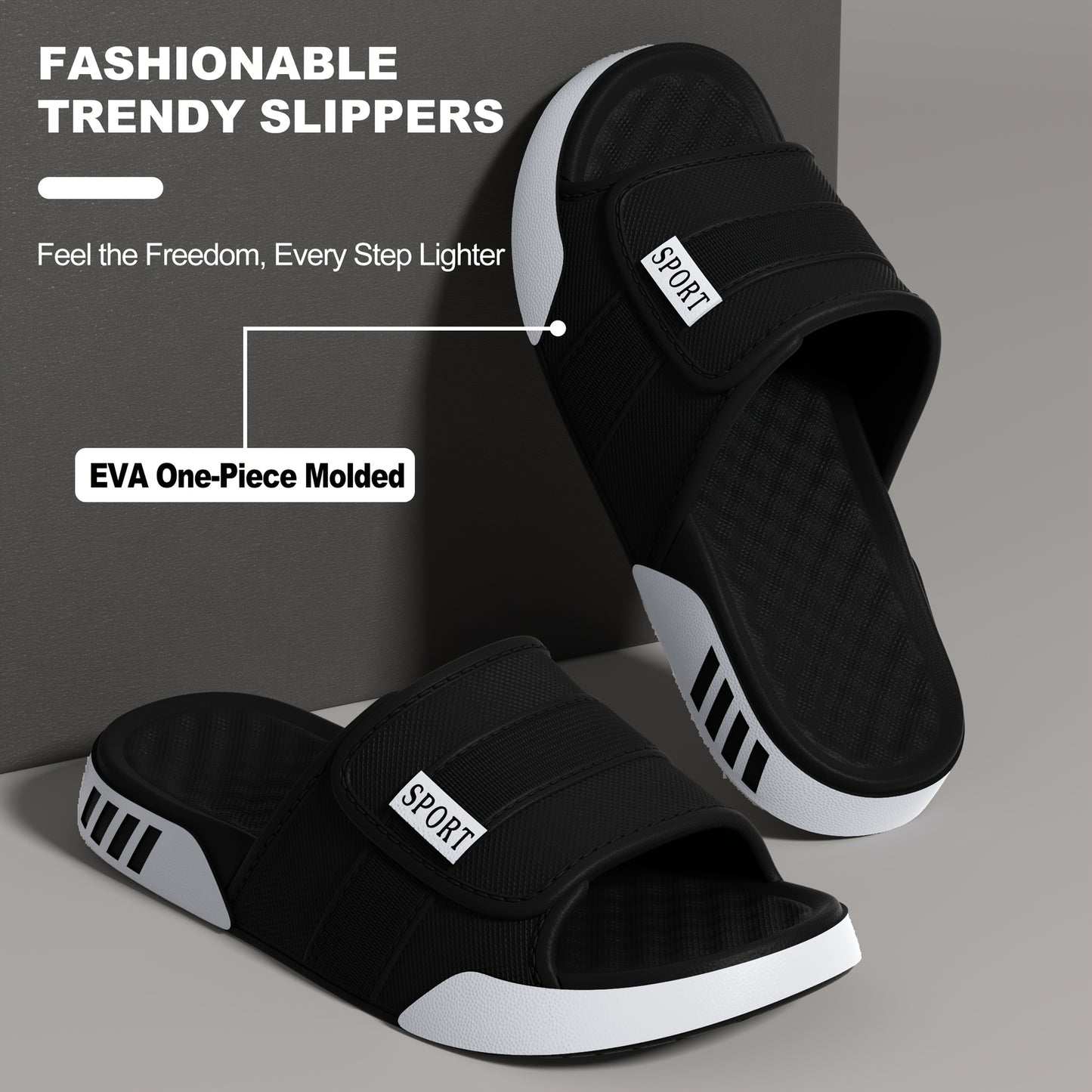 Men's Summer EVA Slides | 1pc Molding Breathable Cool, Multi-Color for Beach Water Play Bath Travel - ayq