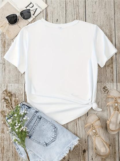 Women’s Casual Geometric Print Cotton T-Shirt for All Seasons