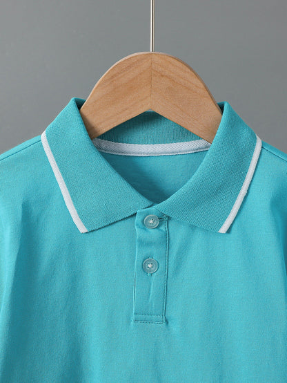Kids' Summer Polo Shirts with Bird Patterns, Cotton Blend