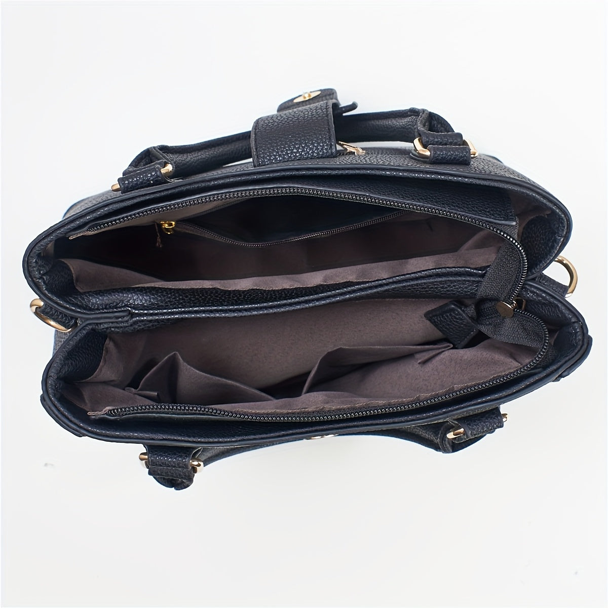 Plaid PU Leather Three-Piece Handbag Set for Women - Stylish & Spaciou