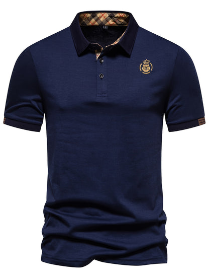 Middle Eastern Plaid Polo Shirts for Western Men - ayq