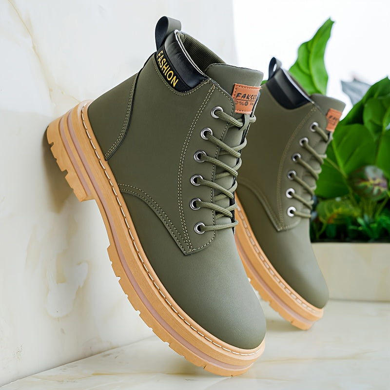 Men's All-Season Casual Hiking Boots with PU Upper