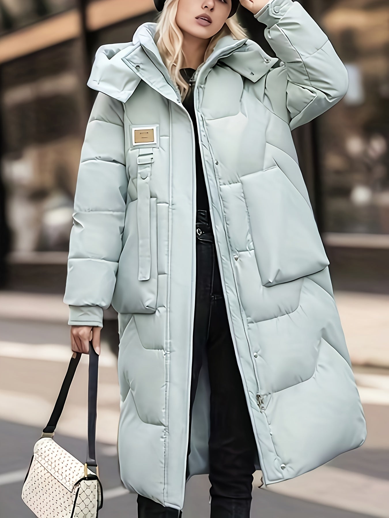 European and American winter thick jacket, new knee length jacket, loose fitting jacket for women