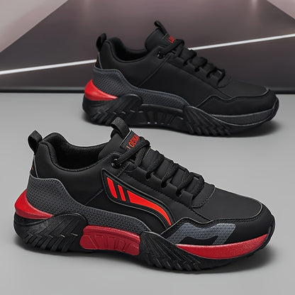 Loeikan 2026 New Low-Top Men'S Versatile Comfortable Walking Boots | Fashionable Thick-Soled Casual Sports Shoes, All-Season, Lace-Up Closure, Faux Upper, Pvc Sole - ayq