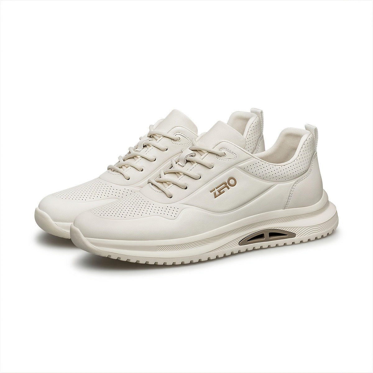 Men's Lightweight Breathable Leather Casual Athletic Shoes