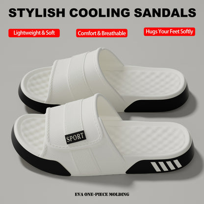 Men's Summer Flat Sandals with Thick Soles, Comfortable and Soft, Casual and Simple, Fashionable and Versatile, Thick Sole Trend, Street Style, Men's Sandals. - ayq