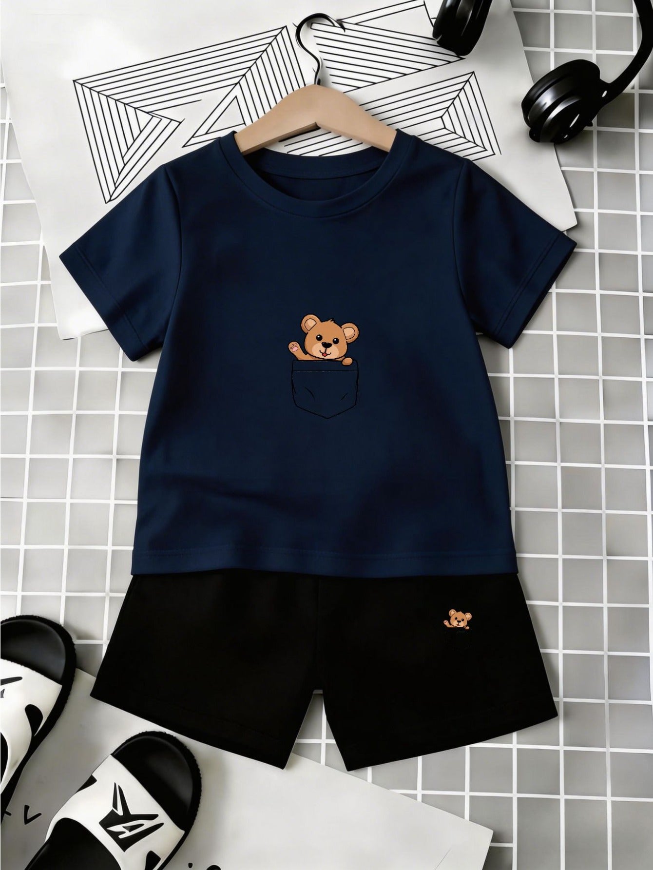 Baby Boy Summer Two-Piece Set with Breathable Shorts & T-Shirt