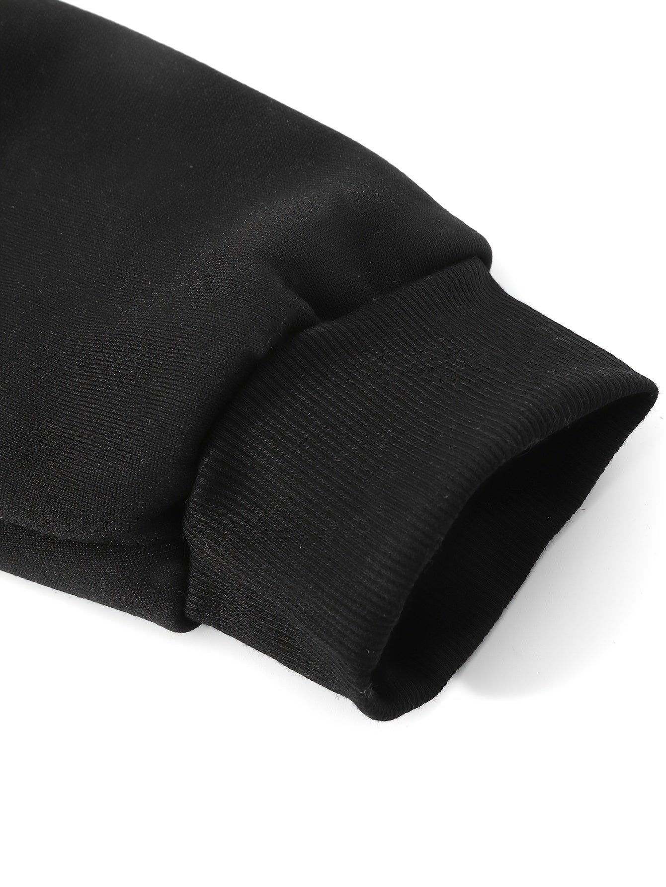 Men's Autumn and Winter Zipper Sweater Contrast Color Shoulder Sleeve Hoodie