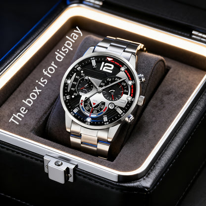 A Set of 5pcs Including a Stylish High-End Men'S Watch, Wallet, Glasses, Ballpoint Pen, And Keychain, Perfect for Business Gifting. an Excellent Choice for a Holiday Gift for a Boyfriend, Father, Family Member, Or Brother.