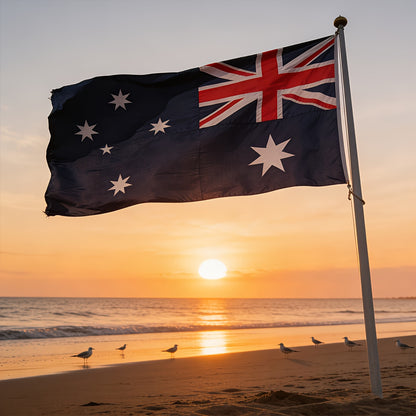 Australian Polyester Flag 3x5.7ft Patriotic Indoor Outdoor Decor