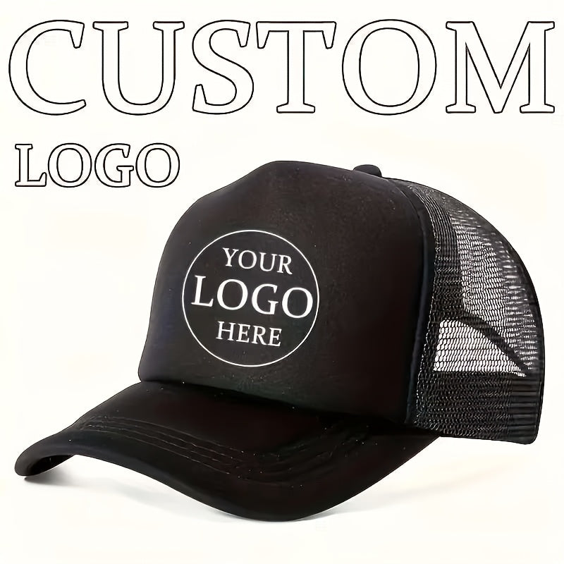 Custom Logo Breathable Mesh Trucker Hat – Adjustable Casual Cap