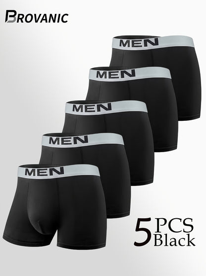 Men's 5-Pack Boxer Briefs with Comfortable Stretch Waistband
