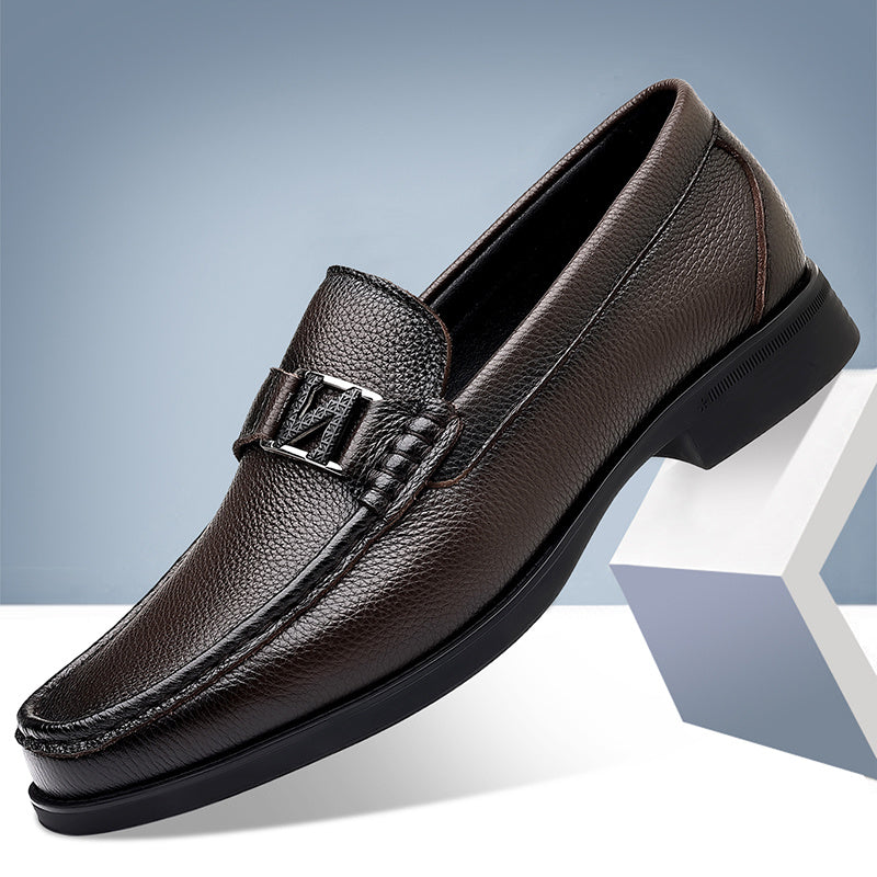 Men's Classic Breathable PU Leather Lace-Up Dress Shoes