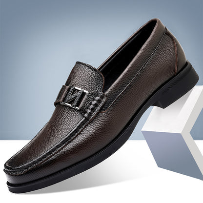Men's Classic Breathable PU Leather Lace-Up Dress Shoes