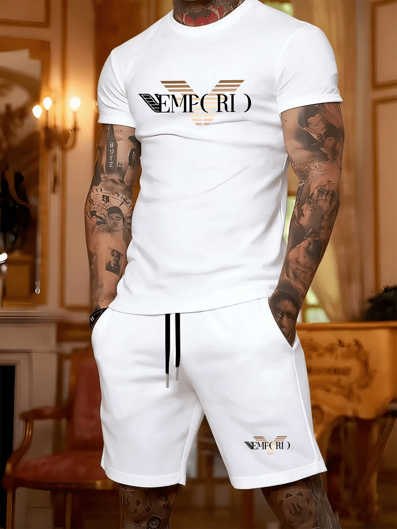 Men's Summer Casual Sportswear Set - Short Sleeve T-Shirt & Shorts