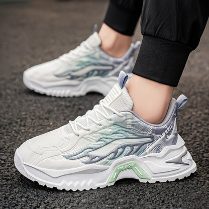 Men's Low-Top Skate Shoes - Breathable PU/Fabric Upper, EVA Cushioned Insole  Durable PVC Sole - Lace-Up Design with Letter Print/Stripes/Solid Colors for Urban Streetwear  Casual Wear