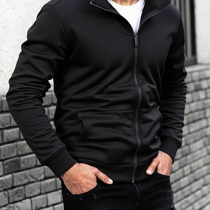 Men's Thermal Jacket - Extreme Cold Weather Zip-Up Coat with Full-Zip Exterior/Interior Layering - Lightweight Anti-Scratch Windproof Outerwear for Skiing, Camping, Hiking - Machine Washable Winter Jacket in Black/Navy/Gray/B