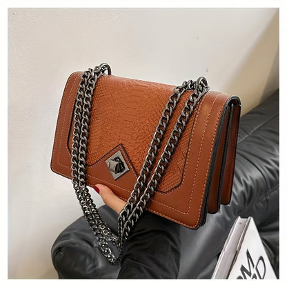 Cross Border Bag Shoulder Bag 2024 New Simple and Fashionable Snake Skin Pattern Single Crossbody Retro Wine God Single Shoulder Bag