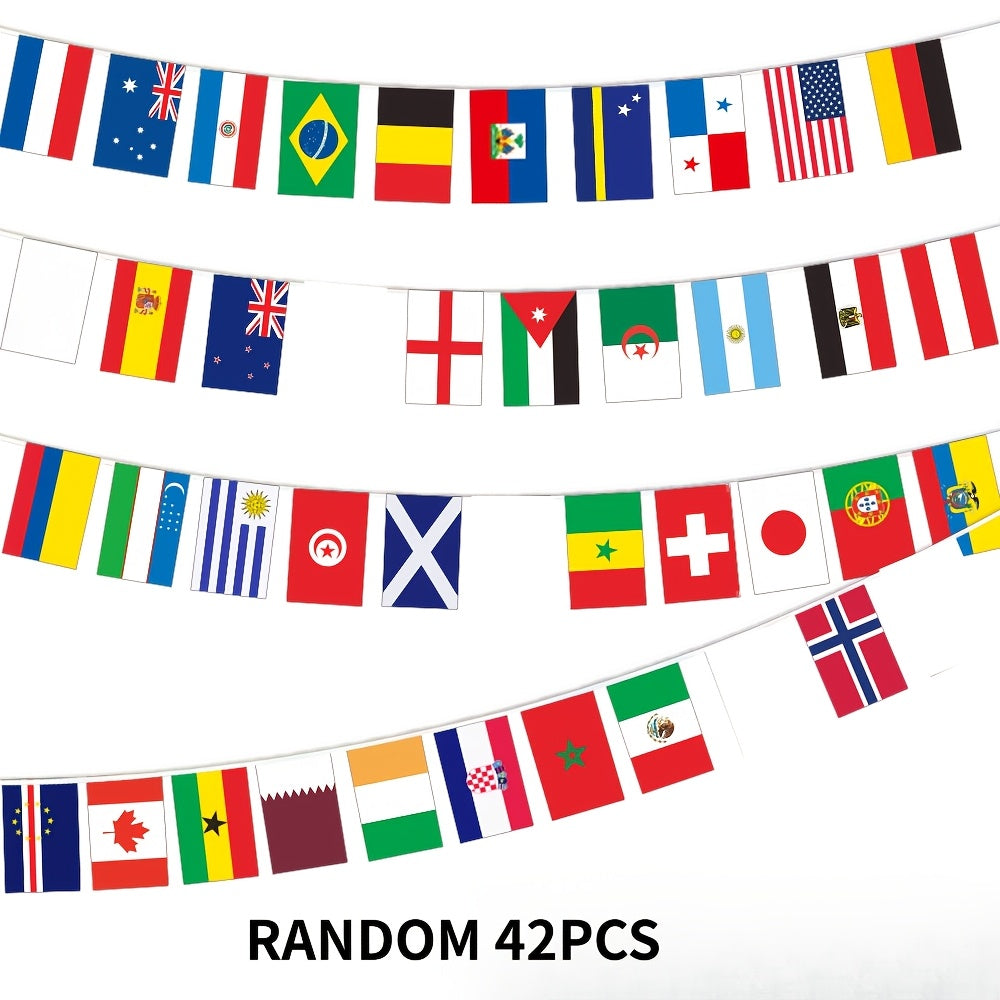 National Soccer Team Flags for Match Day Party Decor