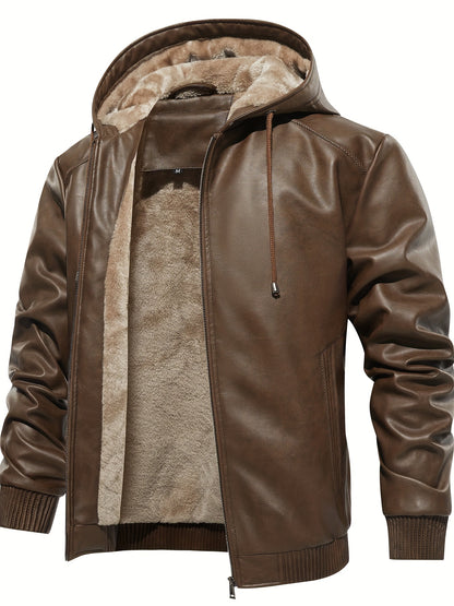 Men's Vintage Hooded Jacket - Breathable, Tear-Resistant Winter Coat