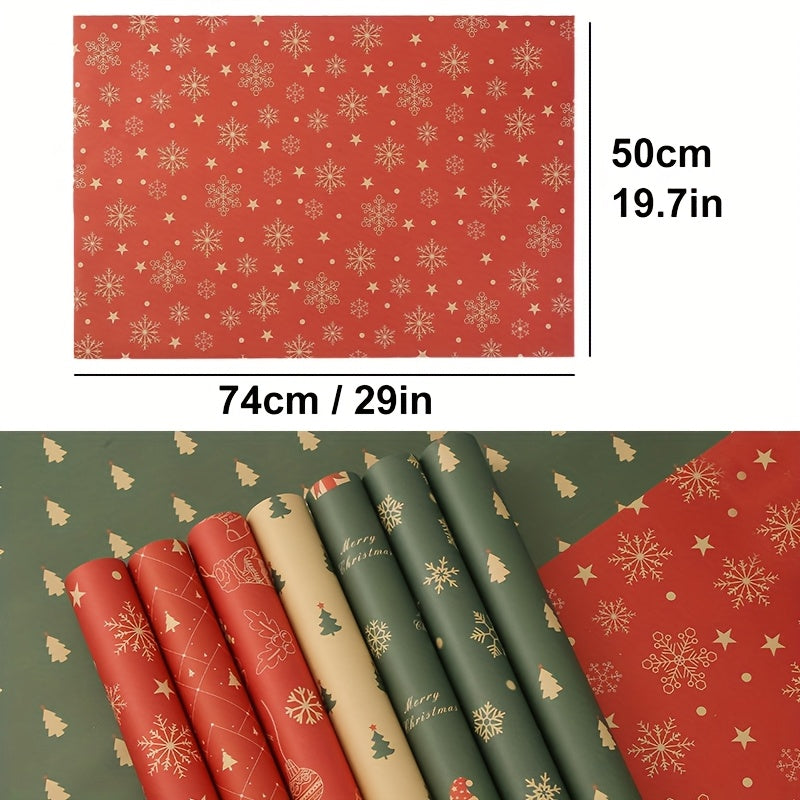 New Christmas-Themed Wrapping Paper, Gift Wrap for New Year Presents, Birthday Boxes & Party Favors – Perfect for Holidays and Celebrations, Holiday Presents, Celebration Decor, Festive Design, Seasonal Print, Durable Wrap,