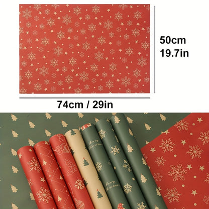 New Christmas-Themed Wrapping Paper, Gift Wrap for New Year Presents, Birthday Boxes & Party Favors – Perfect for Holidays and Celebrations, Holiday Presents, Celebration Decor, Festive Design, Seasonal Print, Durable Wrap,
