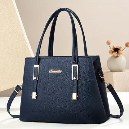 Elegant Women's PU Tote Bag with Removable Strap