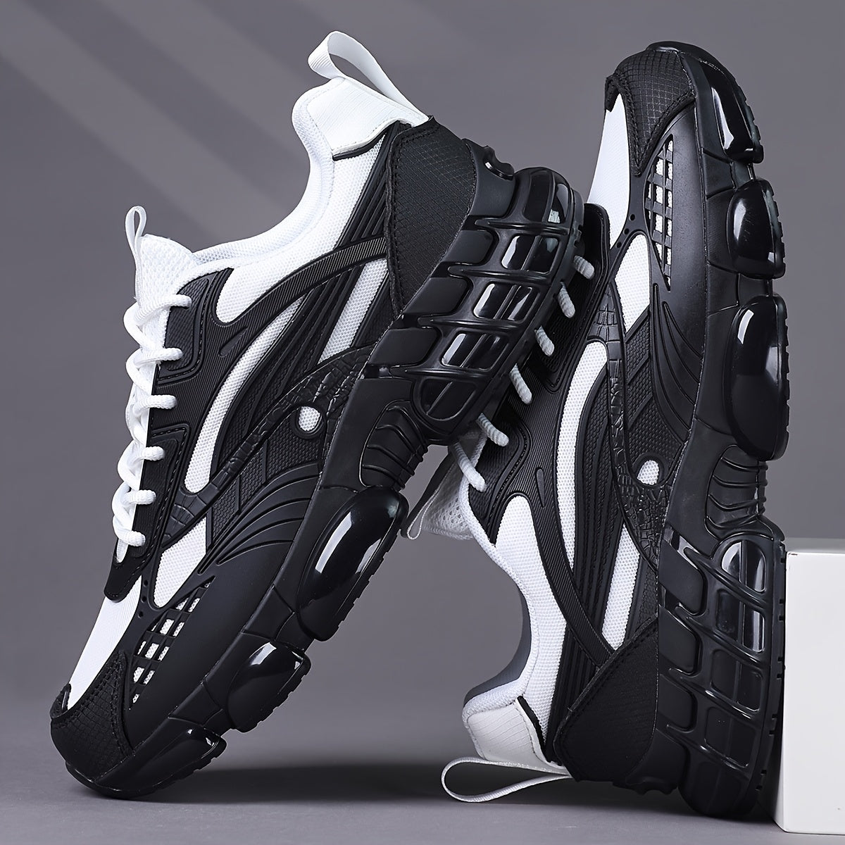 Men's Retro Low-Top Sneakers /Fabric Upper & Sole Lace-Up Sneakers - Cushioned Round Toe, Solid Color Casual Shoes Suitable for, Gym, Casual Attire, - Comfortable Footwear - ayq