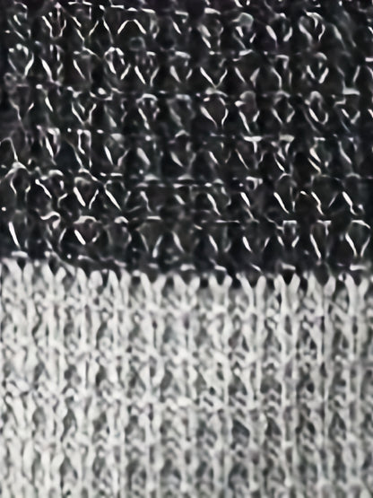 Men's Autumn and Winter Color Block Knit Sweater, Crew Neck Pullover