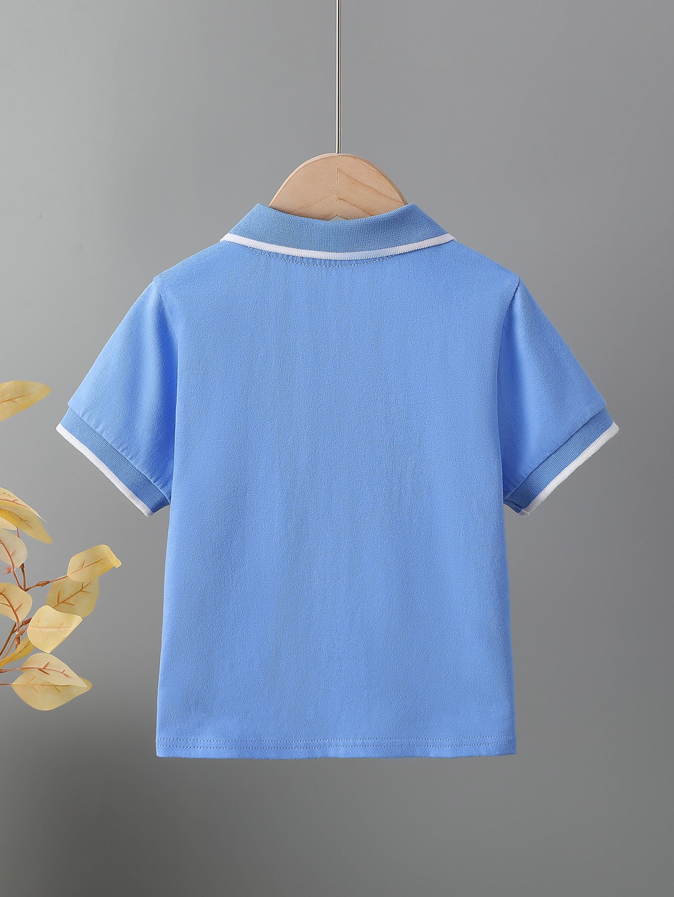 Kids' Summer Cotton Polo Shirt with Geometric Print