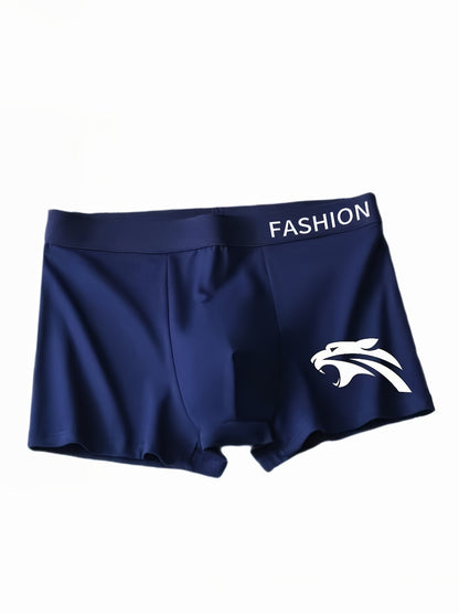4-Pack Men’s Comfortable Polyester Stretch Boxers with Casual Patterns