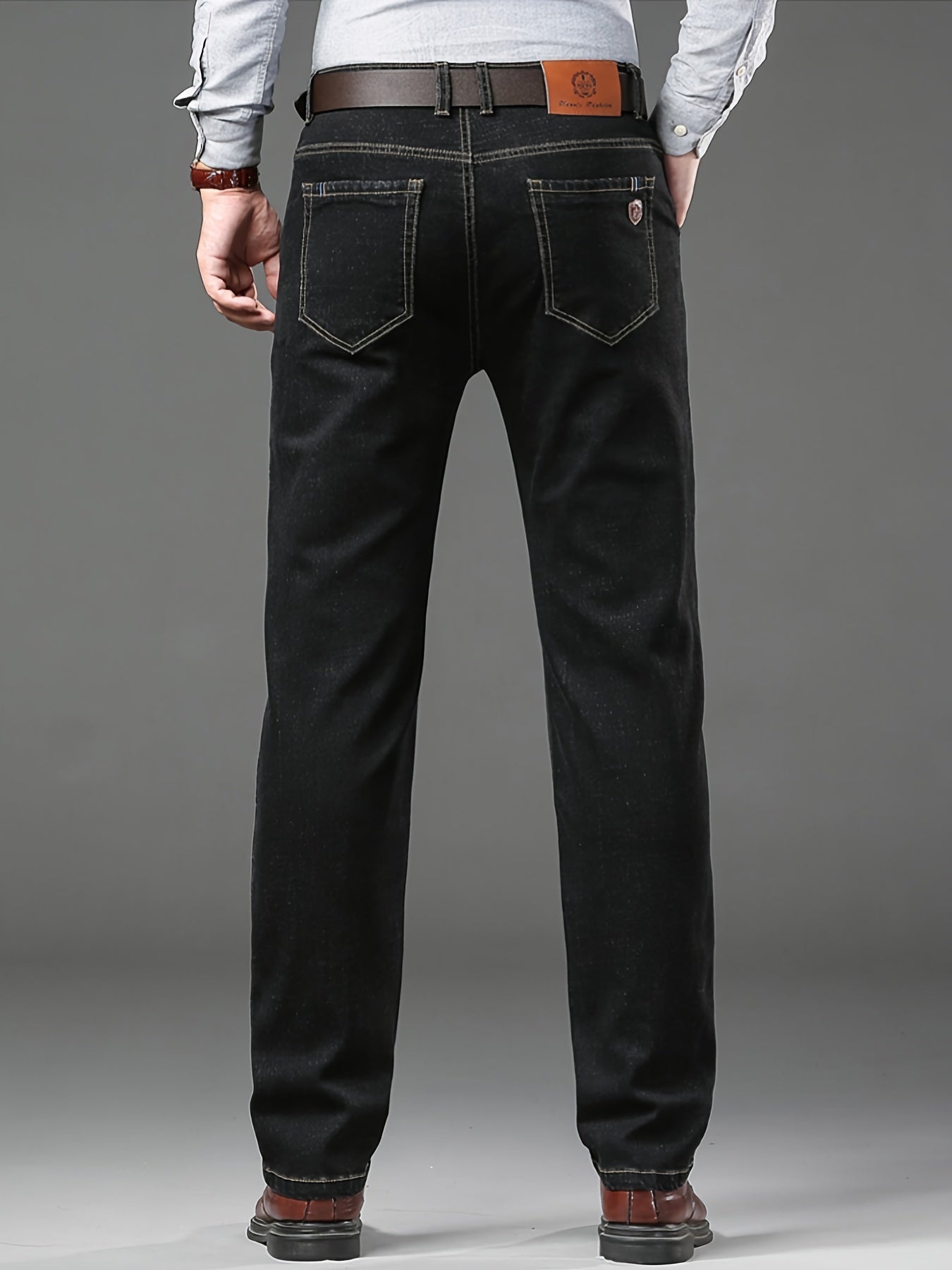 High-quality Men's Denim Trousers, Business Style, Elastic Men's Pants, New Autumn/winter Fashion Trend