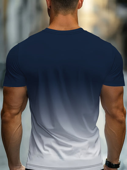 Men'S 3D Digital Print Short-Sleeve T-Shirt